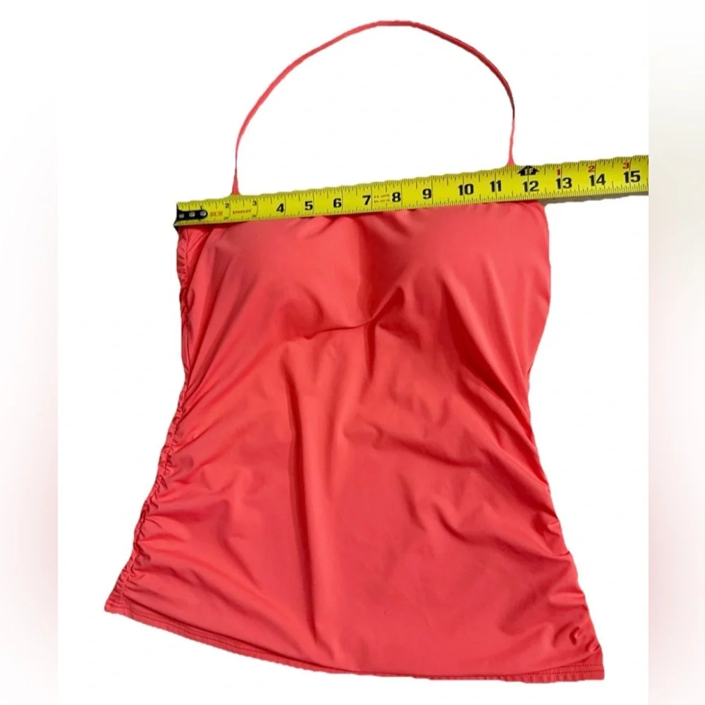 Tommy Bahama Coral Orange Halter Tankini Top XS Built-In Bra